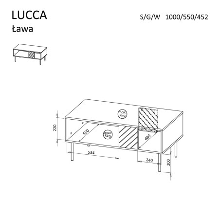 Cama LUCCA 490356 kavos staliukas