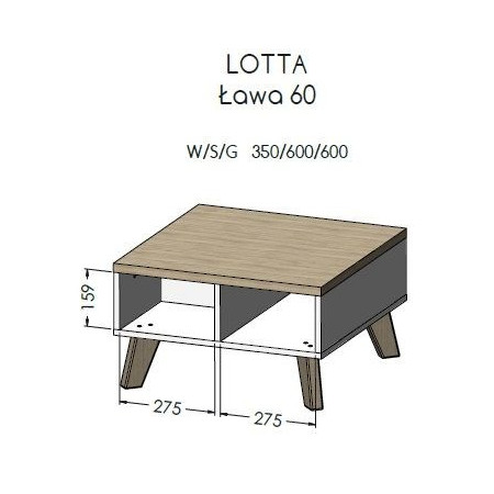 Cama LOTTA LAW 60 WOT+B kavos staliukas
