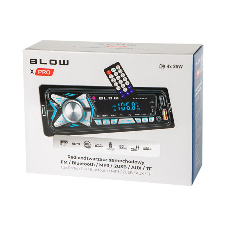 BLOW X-PRO MP3/USB/micro USB/BLUETOOTH radijo imtuvas automobilis juodas