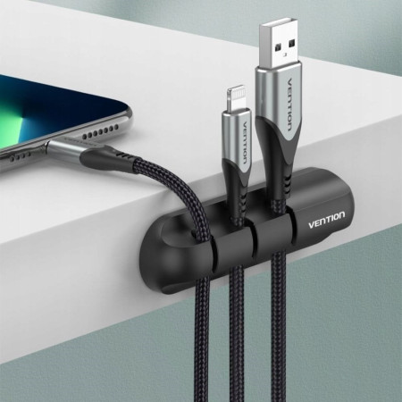 Vention 5 prievadų kabelių tvarkyklė - Juoda, 2 vnt.