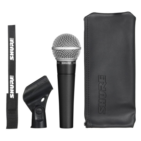 Shure SM58 - juodas scenos/pasirodymų mikrofonas