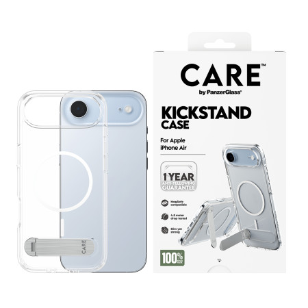 PanzerGlass CARE by Feature Case Permatomas su Stoveliu ir MagSafe iPhone Air mobiliojo telefono dėklas