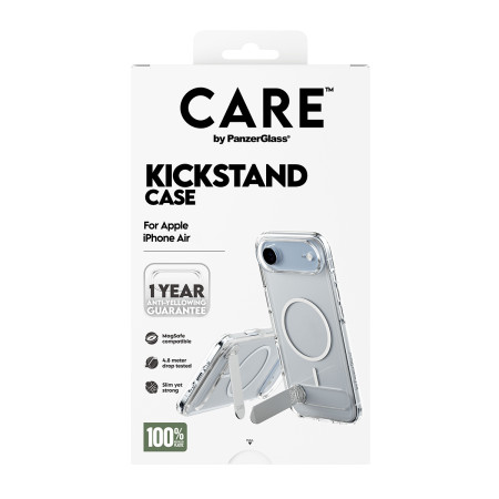 PanzerGlass CARE by Feature Case Permatomas su Stoveliu ir MagSafe iPhone Air mobiliojo telefono dėklas