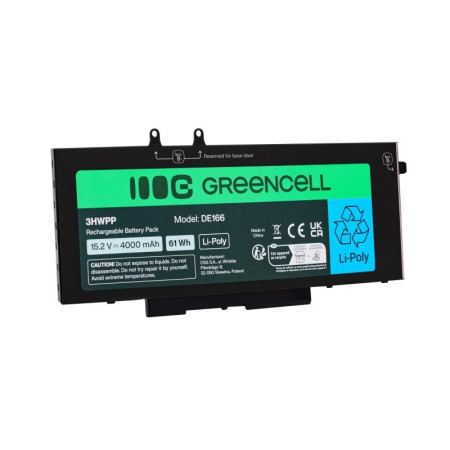 GREEN CELL AKUMULIATORIUS DE166 DELL, 4000 mAh, 15,2 V