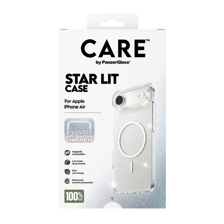 PanzerGlass CARE by Flagship Case Permatomas Urban Explorer Star Lit su White MagSafe iPhone Air