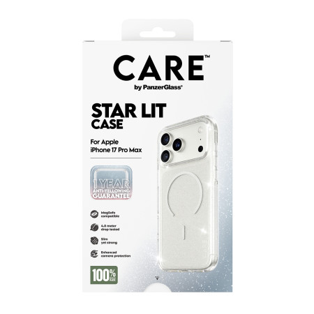 PanzerGlass CARE by Flagship Case Permatomas Urban Explorer Star Lit su White MagSafe iPhone 17 Pro Max