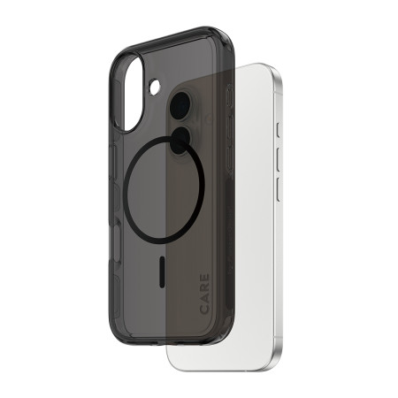 PanzerGlass CARE by Flagship Case Juodas Urban Explorer Smokey su Black MagSafe iPhone 17