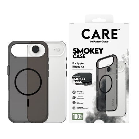 PanzerGlass CARE by ® Flagship Case Urban Explorer Smokey su Black MagSafe iPhone Air
