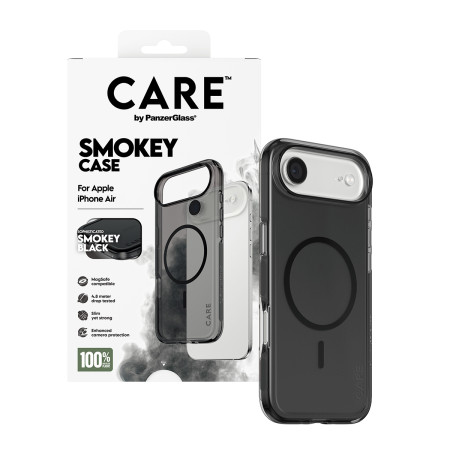 PanzerGlass CARE by ® Flagship Case Urban Explorer Smokey su Black MagSafe iPhone Air