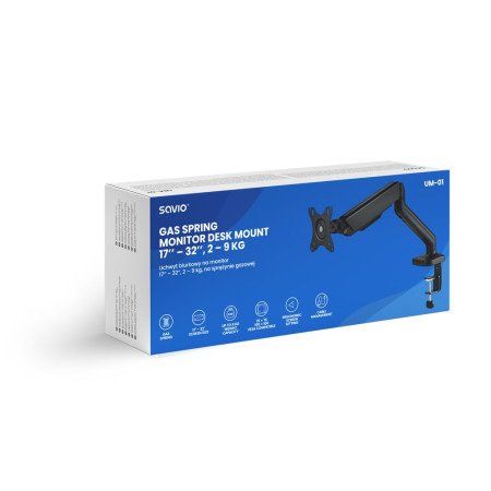 SAVIO UM-01 Stalinis monitoriaus laikiklis 17" – 32"