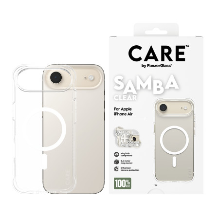 PanzerGlass CARE by ® Madingas dėklas Samba Permatomas su White MagSafe iPhone Air