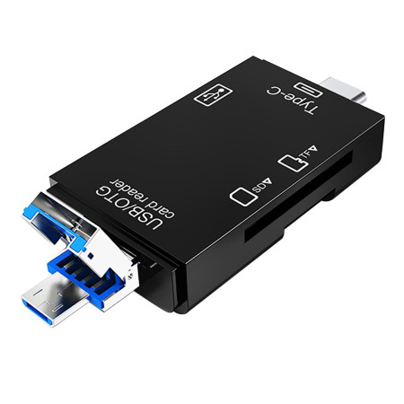 VAKOSS 6IN1 kortelių skaitytuvas USB A / MICRO USB / USB C / SD / MICRO SD / USB TC-R425X