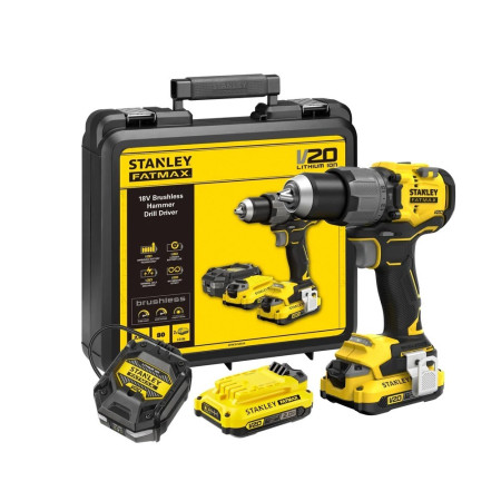 Stanley Fatmax 18V SFMCD726D2K smūginis gręžtuvas/suktuvas