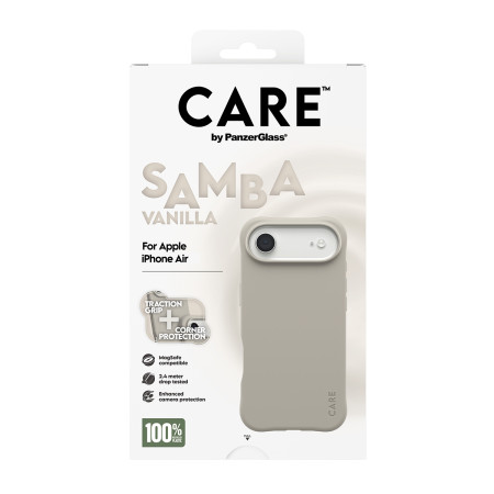 PanzerGlass CARE by Fashionable Case Samba Vanilla su MagSafe iPhone Air mobiliojo telefono dėklas