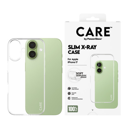 PanzerGlass CARE by Fashionable Case Transparent X-Ray Soft Basic iPhone 17 mobiliojo telefono dėklas