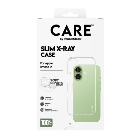 PanzerGlass CARE by Fashionable Case Transparent X-Ray Soft Basic iPhone 17 mobiliojo telefono dėklas