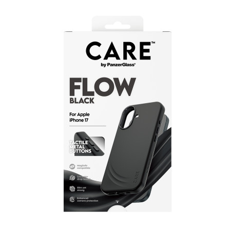 PanzerGlass CARE by Feature FLOW Case Juodas su MagSafe iPhone 17 dėklas