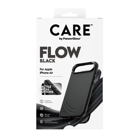 PanzerGlass CARE by Feature FLOW Case Juodas su MagSafe iPhone Air dėklas