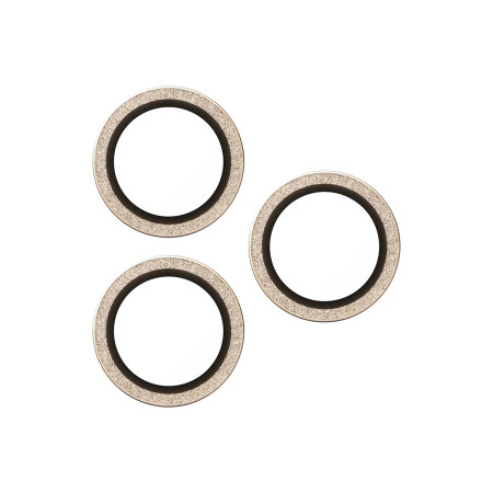 PanzerGlass® Hoops® Kamera Objektyvo Apsauga Blizganti Auksinė iPhone 17 Pro | iPhone 17 Pro Max | iPhone 16 Pro | 16 Pro Max