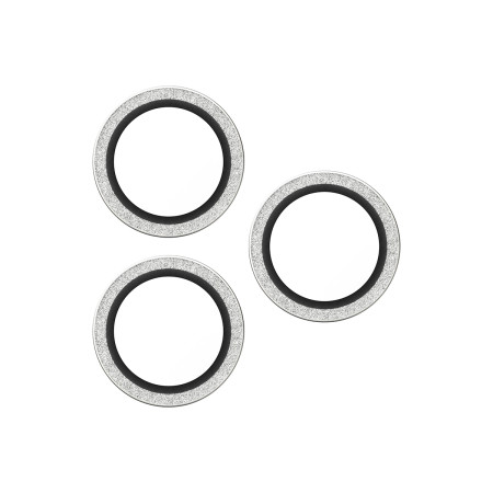 PanzerGlass® Hoops® Kamera Objektyvo Apsauga Blizganti Sidabrinė iPhone 17 Pro | iPhone 17 Pro Max | iPhone 16 Pro | 16 Pro Max