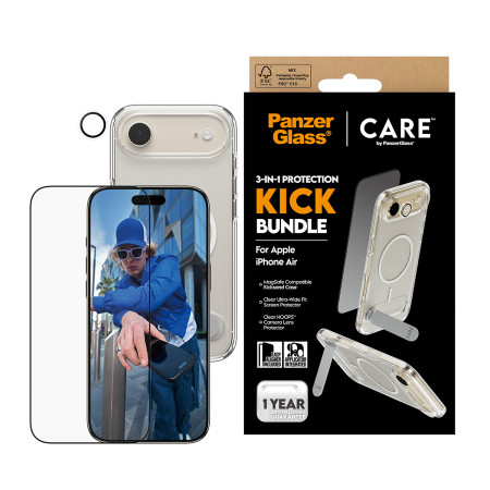 PanzerGlass® | CARE by ® 3-in-1 Funkcija Kick Bundle iPhone Air