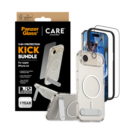 PanzerGlass® | CARE by ® 3-in-1 Funkcija Kick Bundle iPhone Air