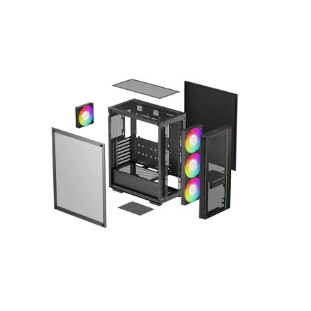 DeepCool MATREXX 55 MESH V4 C „Midi Tower“ Juoda