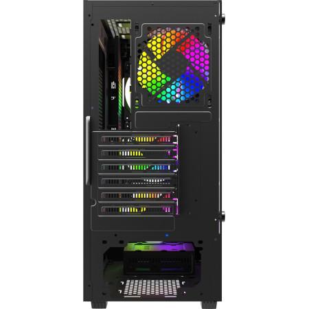 Savio Noctis RGB stiklinis kubas, juodas