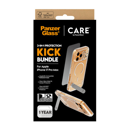 PanzerGlass ® | CARE 3-in-1 Feature Kick Bundle iPhone 17 Pro Max
