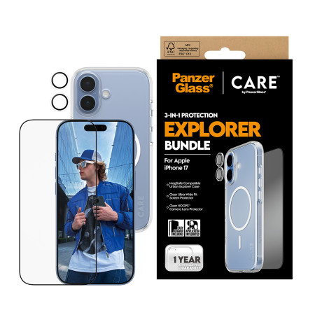 PanzerGlass ® | CARE 3-in-1 Flagship Explorer Bundle iPhone 17