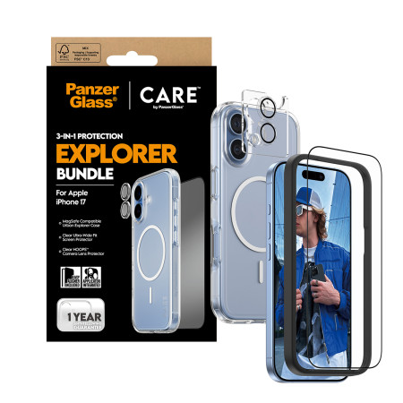 PanzerGlass ® | CARE 3-in-1 Flagship Explorer Bundle iPhone 17
