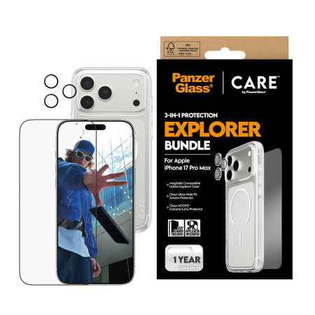 PanzerGlass ® | CARE Flagship 3-in-1 Urban Explorer Bundle iPhone 17 Pro Max