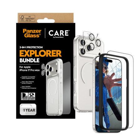 PanzerGlass ® | CARE Flagship 3-in-1 Urban Explorer Bundle iPhone 17 Pro Max