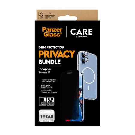 PanzerGlass ® | CARE 3-in-1 Flagship Privacy Bundle iPhone 17
