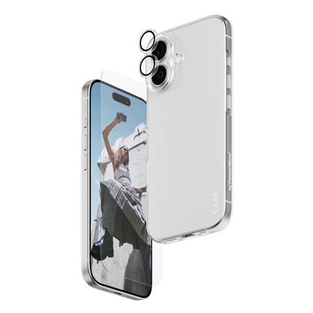 PanzerGlass SAFE CARE 3-in-1 Madingas Combo Rinkinys iPhone 17 Skaidri ekrano apsauga