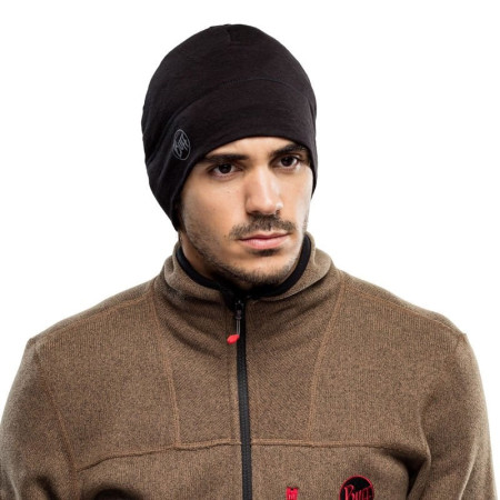 Buff Lengvosios Merino Vilnos Kepurė Juoda