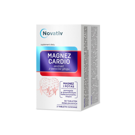 Novativ Magnesium Cardio 50 plėvele dengtų tablečių