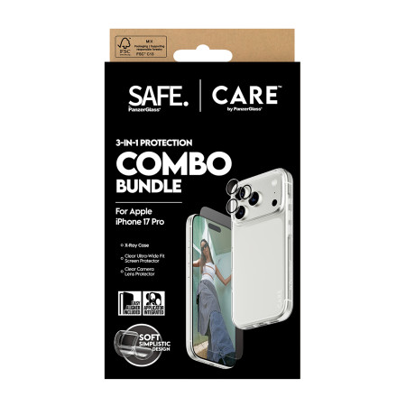 PanzerGlass SAFE. | CARE by ® 3-in-1 madingas komplektas iPhone 17 Pro