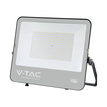 V-TAC 200W LED Prožektorius CREE Chip Juodas Korpusas Pilkas Stiklas 6500K