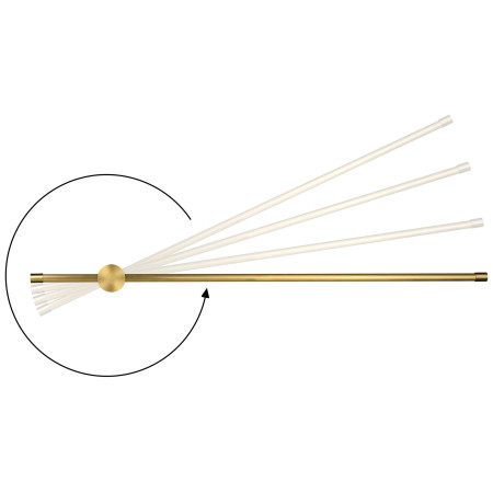 Activejet AJE-HILTON WW Sieninis Apšvietimas Auksas Tinka Naudojimui Viduje 9W