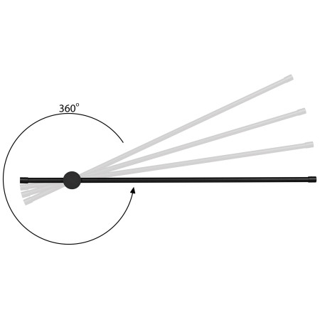 Activejet LED sieninis šviestuvas AJE-HILTON Juodas NW
