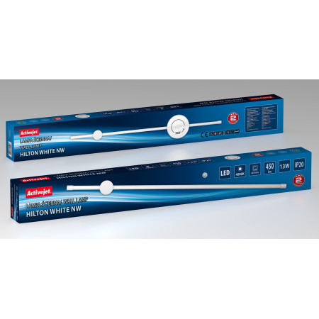 Activejet LED sieninis šviestuvas AJE-HILTON Baltas NW