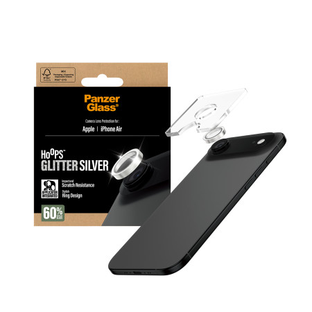 PanzerGlass® Hoops® Kamera Objektyvo Apsaugos Filtras Blizgus Sidabrinis iPhone Air