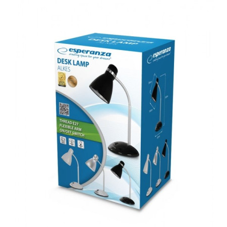 Esperanza ELD113S stalinė lempa E27 12 W LED sidabrinė