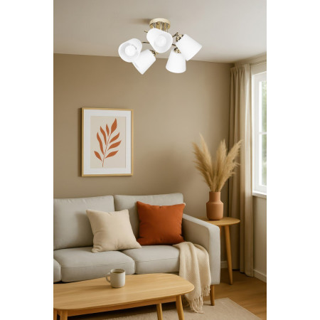 Activejet AJE-EMILY 5P GD lubų šviestuvas E27 200 W