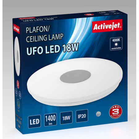 Activejet AJE-UFO 18W lubų šviestuvas su LED lempute