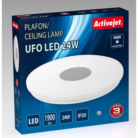 Activejet AJE-UFO 24W lubų šviestuvas su LED lempute