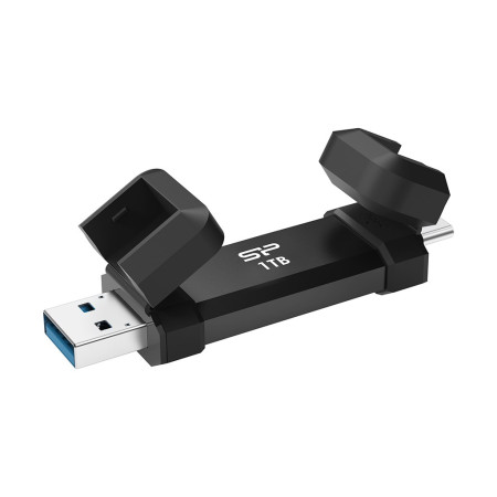 Silicon Power DS72 1TB USB atmintukas USB Type-A / Type-C Juodas