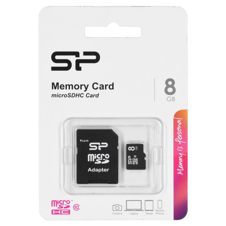 Silicon Power 8GB MicroSDHC atminties kortelė