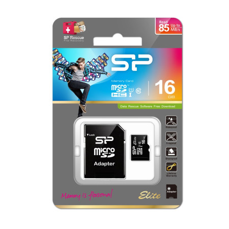 Silicon Power Elite 16GB MicroSDHC Klasės 10 UHS-I